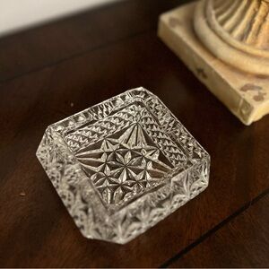 Elegant Lead Crystal Glass Ashtray MCM